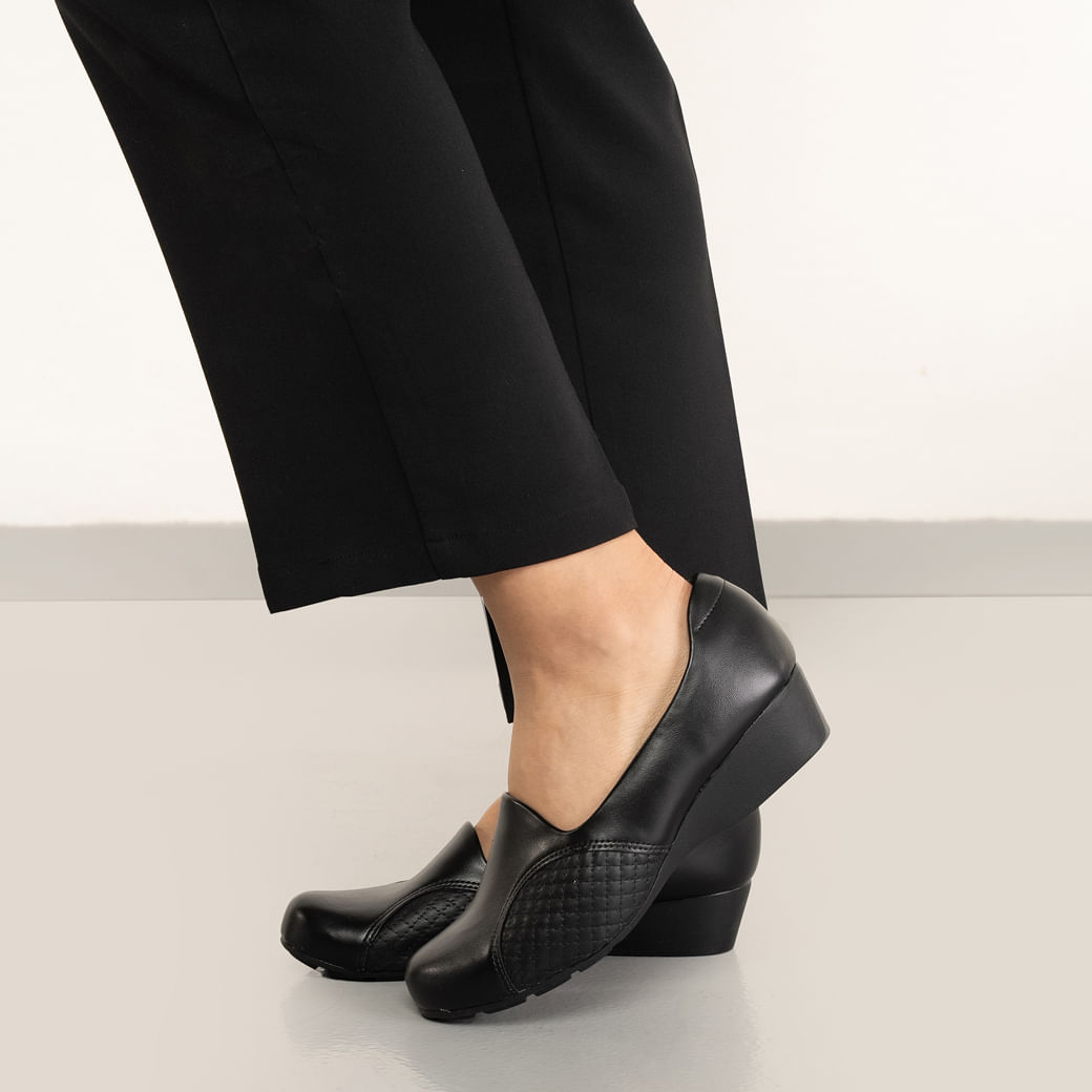 Modare Sapato 22-7014229-15745 PretoPreto Napa Sense FlexPele Strech -6-